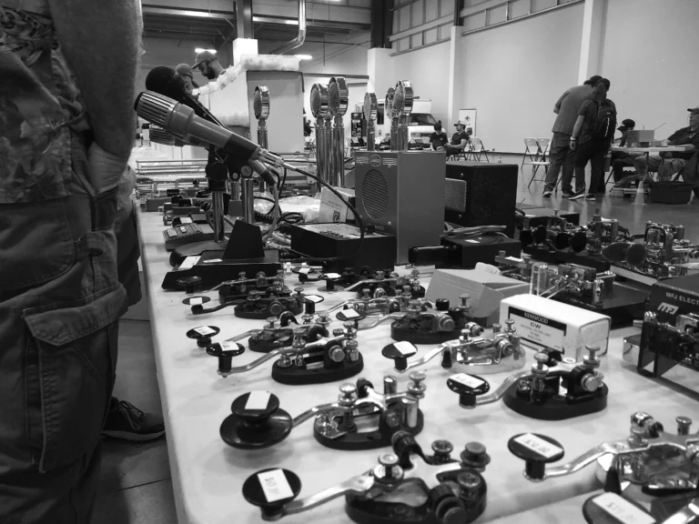 image of cw keys and Astatic microphones